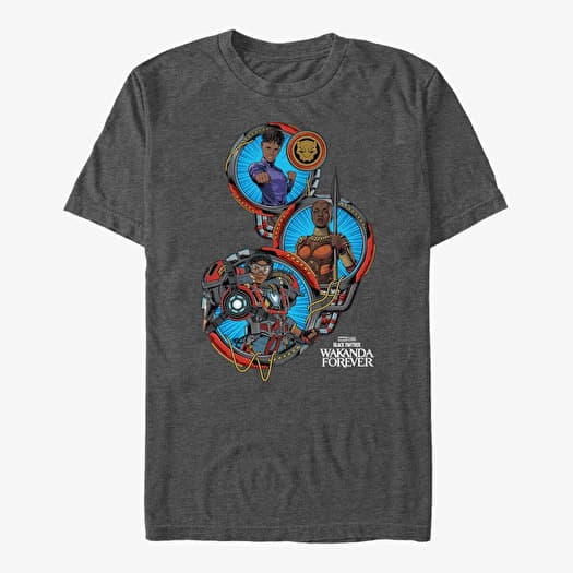 T-skjorte Merch Marvel Black Panther: Wakanda Forever - Girls Team Up Unisex T-Shirt Dark Heather Grey