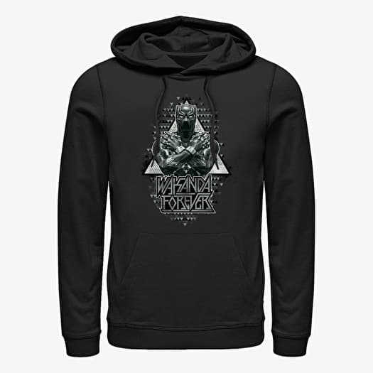 Sweatshirt Merch Marvel Avengers Classic - Panther Triangles Unisex Hoodie Black