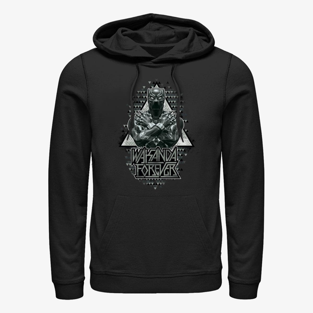 Sweatshirts Merch Marvel Avengers Classic - Panther Triangles Unisex Hoodie Black