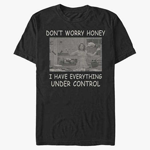 Tričko Merch Marvel WandaVision - Under Control Unisex T-Shirt Black
