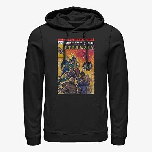 Sudadera Merch Marvel The Eternals - VINTAGE STYLE COMIC COVER Unisex Hoodie Black