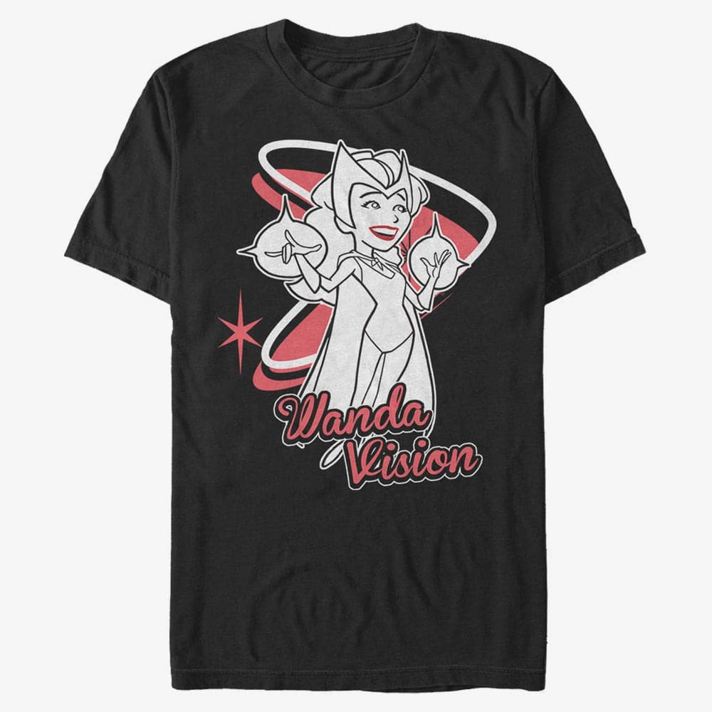 Trička Merch Marvel WandaVision - Wanda Special Unisex T-Shirt Black