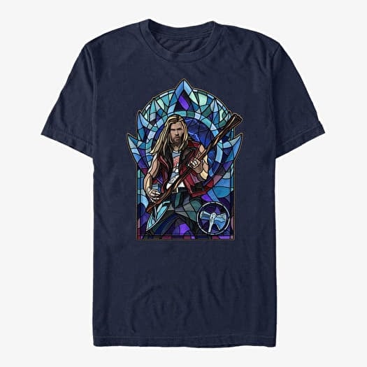 T-shirt Merch Marvel Thor: Love and Thunder - Thor Glass Unisex T-Shirt Navy Blue