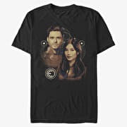 Merch Marvel: Eternals - Sersi and Ikaris Unisex T-Shirt Black