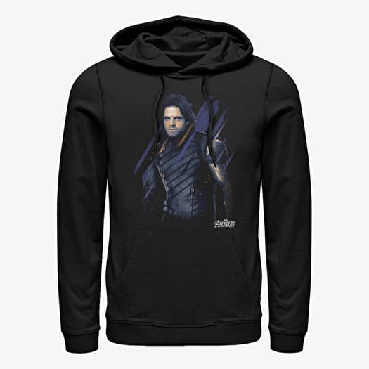 Sweatshirt Merch Marvel Avengers: Infinity War - Distressed Bucky Unisex Hoodie Black