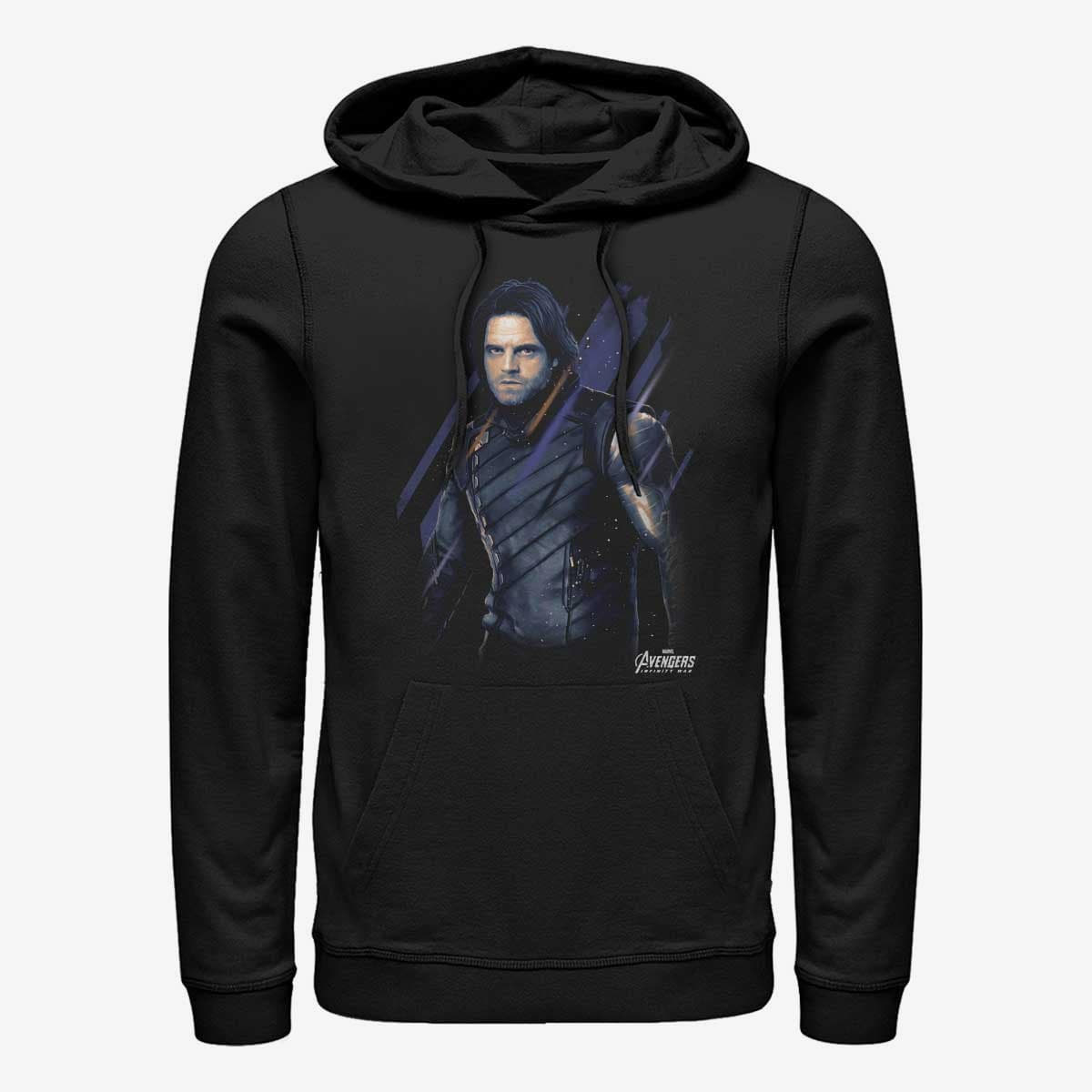 Sweatshirts Merch Marvel Avengers: Infinity War - Distressed Bucky Unisex Hoodie Black