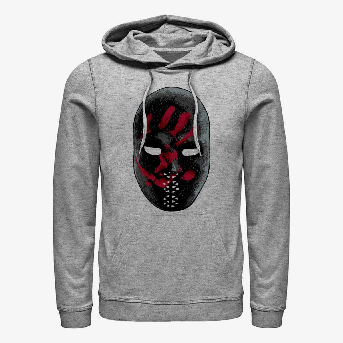 Sweatshirts Merch Marvel The Falcon and the Winter Soldier - LARGE MASK Unisex Hoodie Heather Grey
