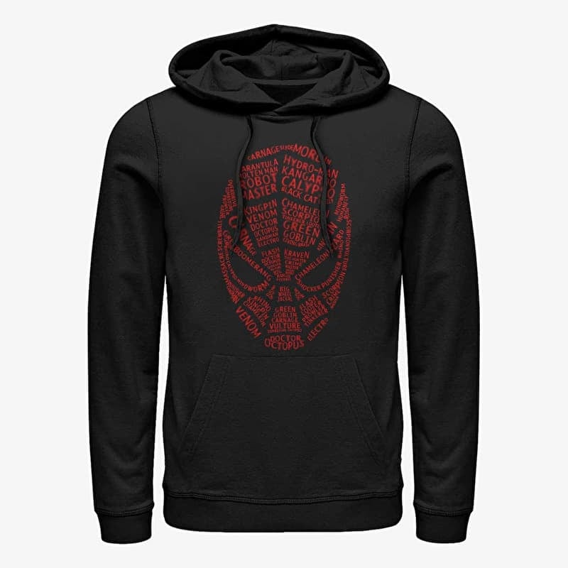 Hoodica Merch Marvel Avengers Classic - Spidey Words Unisex Hoodie Black