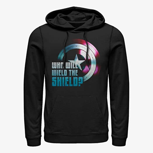 Sweatshirt Merch Marvel The Falcon and the Winter Soldier - Wielding the Shield Unisex Hoodie Black