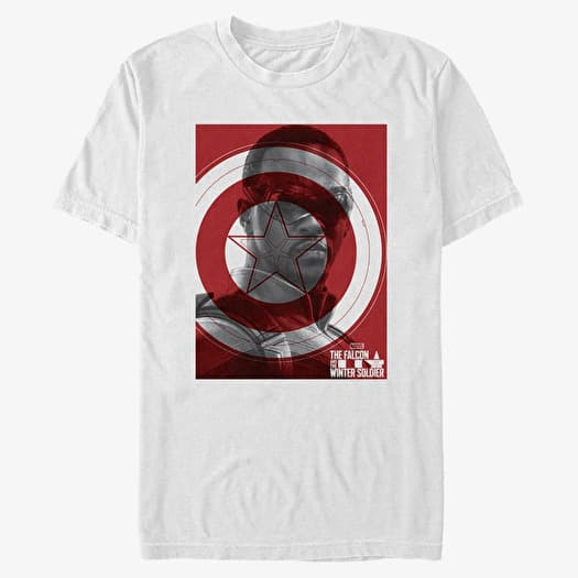 T-krekls Merch Marvel The Falcon and the Winter Soldier - Falcon Shield Unisex T-Shirt White