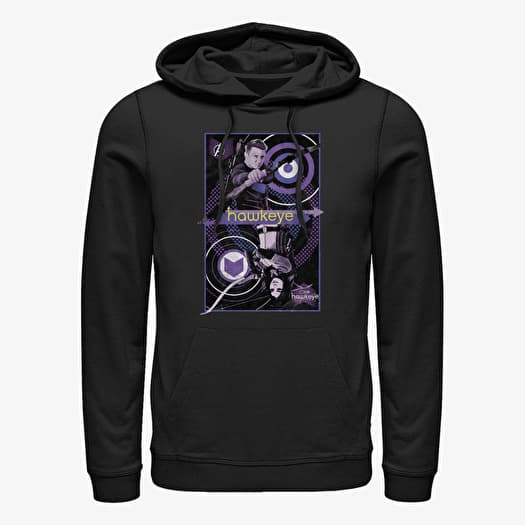 Sweatshirt Merch Marvel Hawkeye - King of Arrows Unisex Hoodie Black