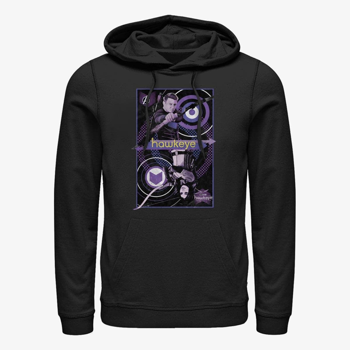 Moletons e blusas de moletom Merch Marvel Hawkeye - King of Arrows Unisex Hoodie Black
