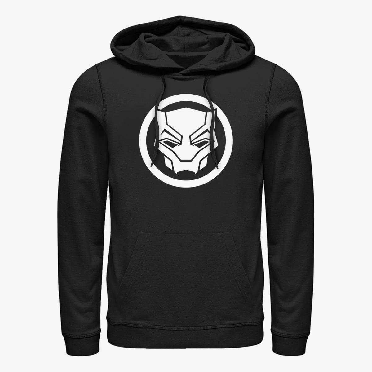 Mikiny Merch Marvel Black Panther: Wakanda Forever - Black Panther Sigil Clear Unisex Hoodie Black