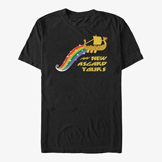 T-shirt Merch Marvel Thor: Love and Thunder - Rainbow Tours Unisex T-Shirt Black