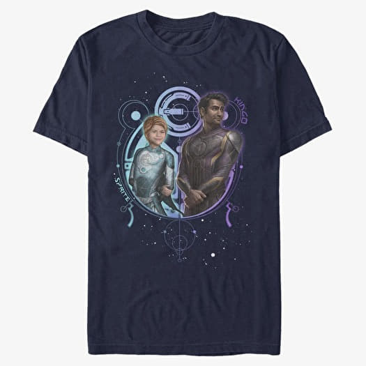 Tričko Merch Marvel The Eternals - SPRITE KINGO DUO Unisex T-Shirt Navy Blue