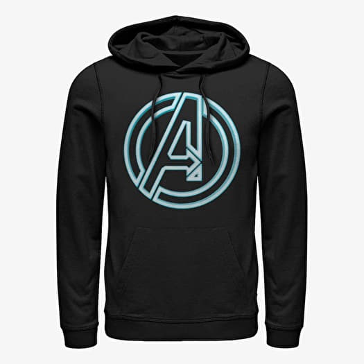 Sweatshirt Merch Marvel Classic - Avengers Glow Icon Unisex Hoodie Black
