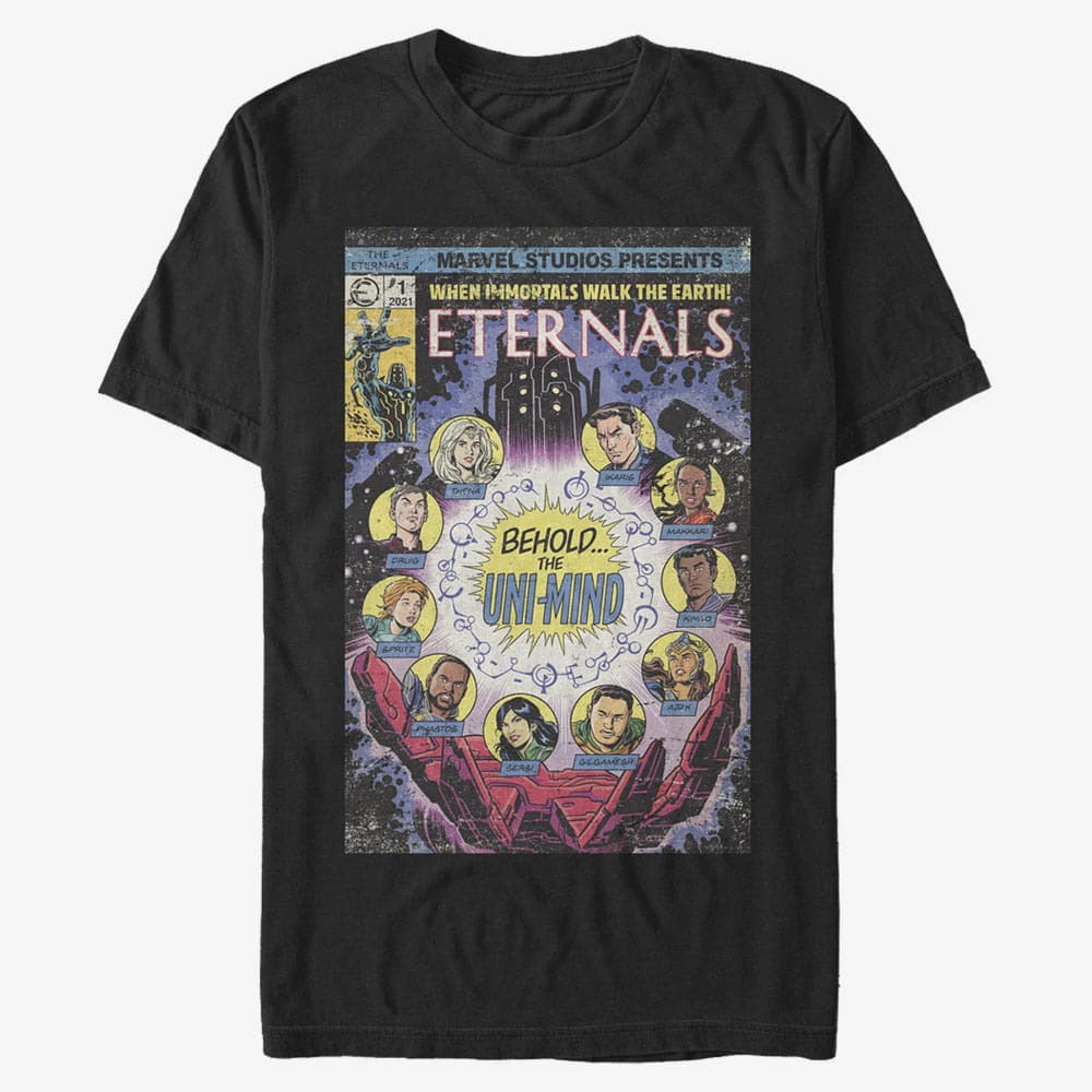T-shirts Merch Marvel The Eternals - VINTAGE COMIC COVER 2 Unisex T-Shirt Black