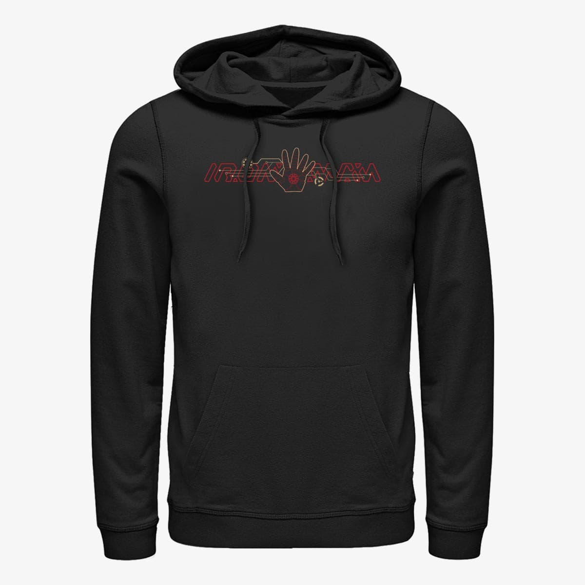 Sweatshirts Merch Marvel - Tech Iron Text Unisex Hoodie Black