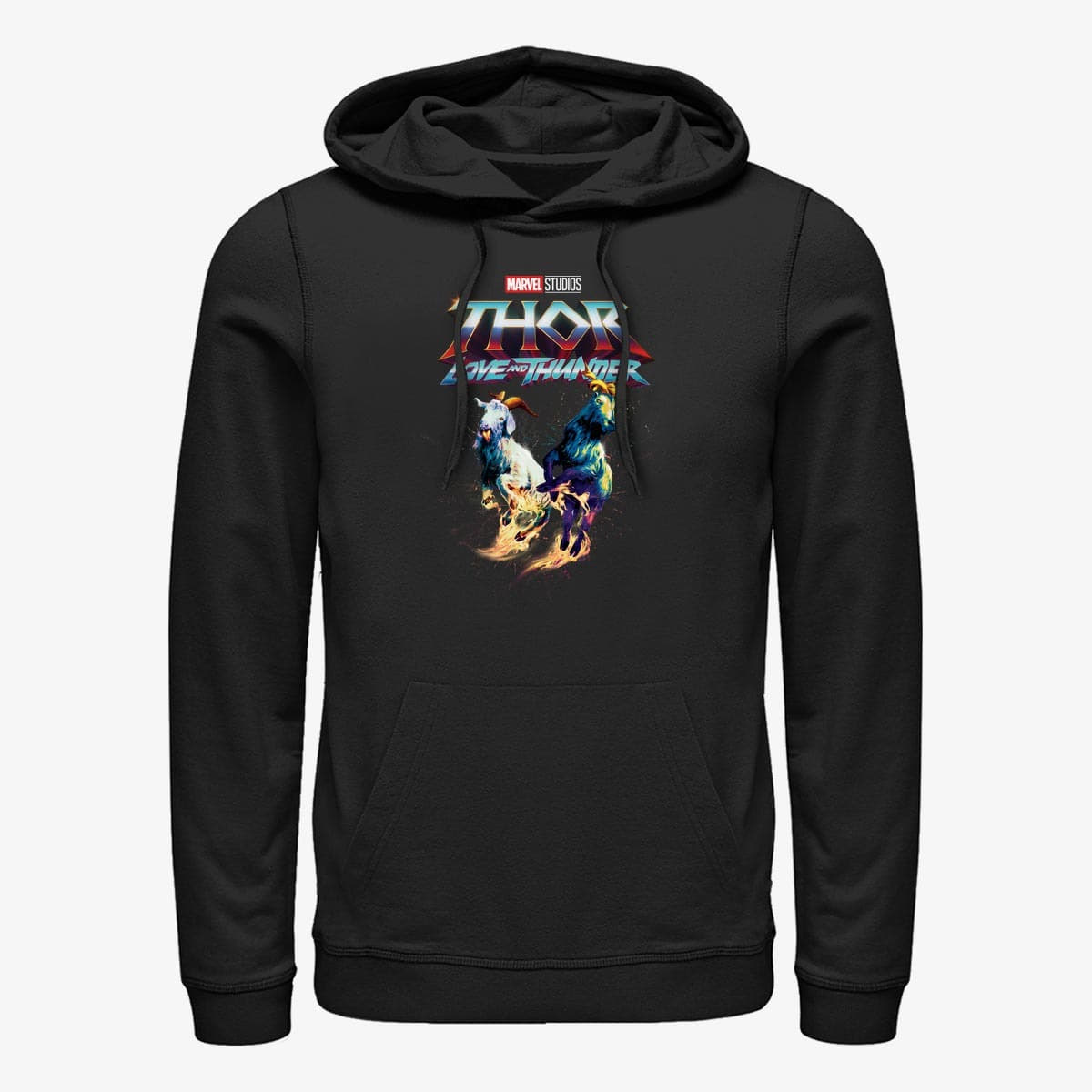 Hoodies and sweatshirts  Merch Marvel Thor: Love and Thunder - Rainbow Goats Unisex Hoodie Black