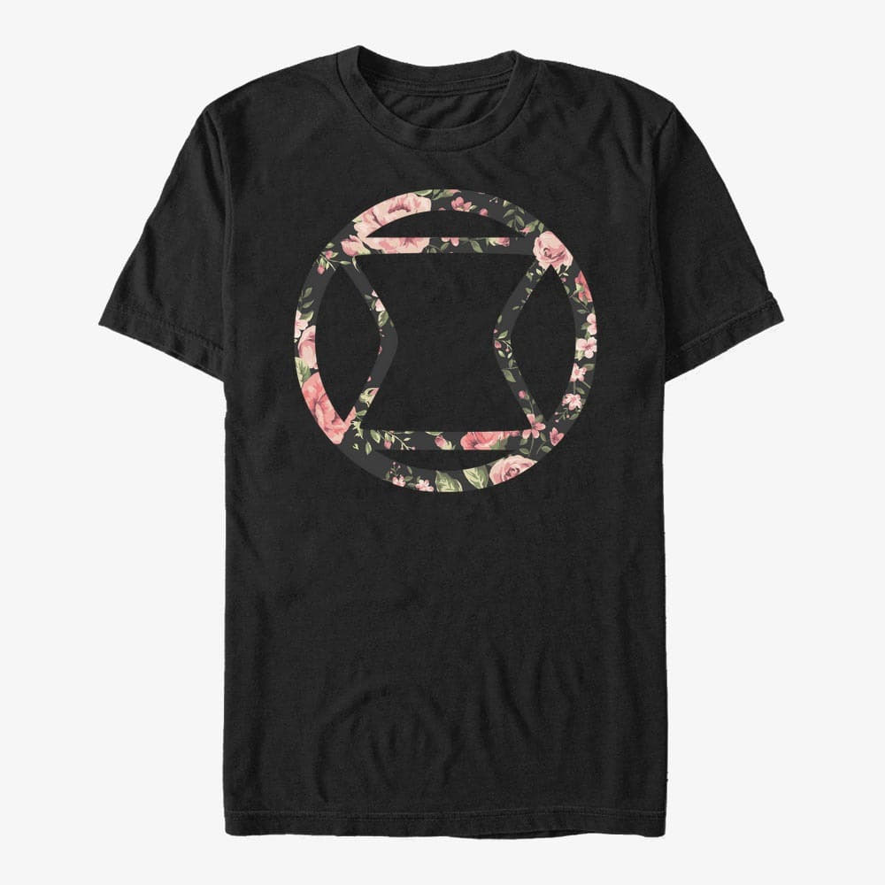 Camisetas Merch Marvel Avengers Classic - Widow Rose Unisex T-Shirt Black