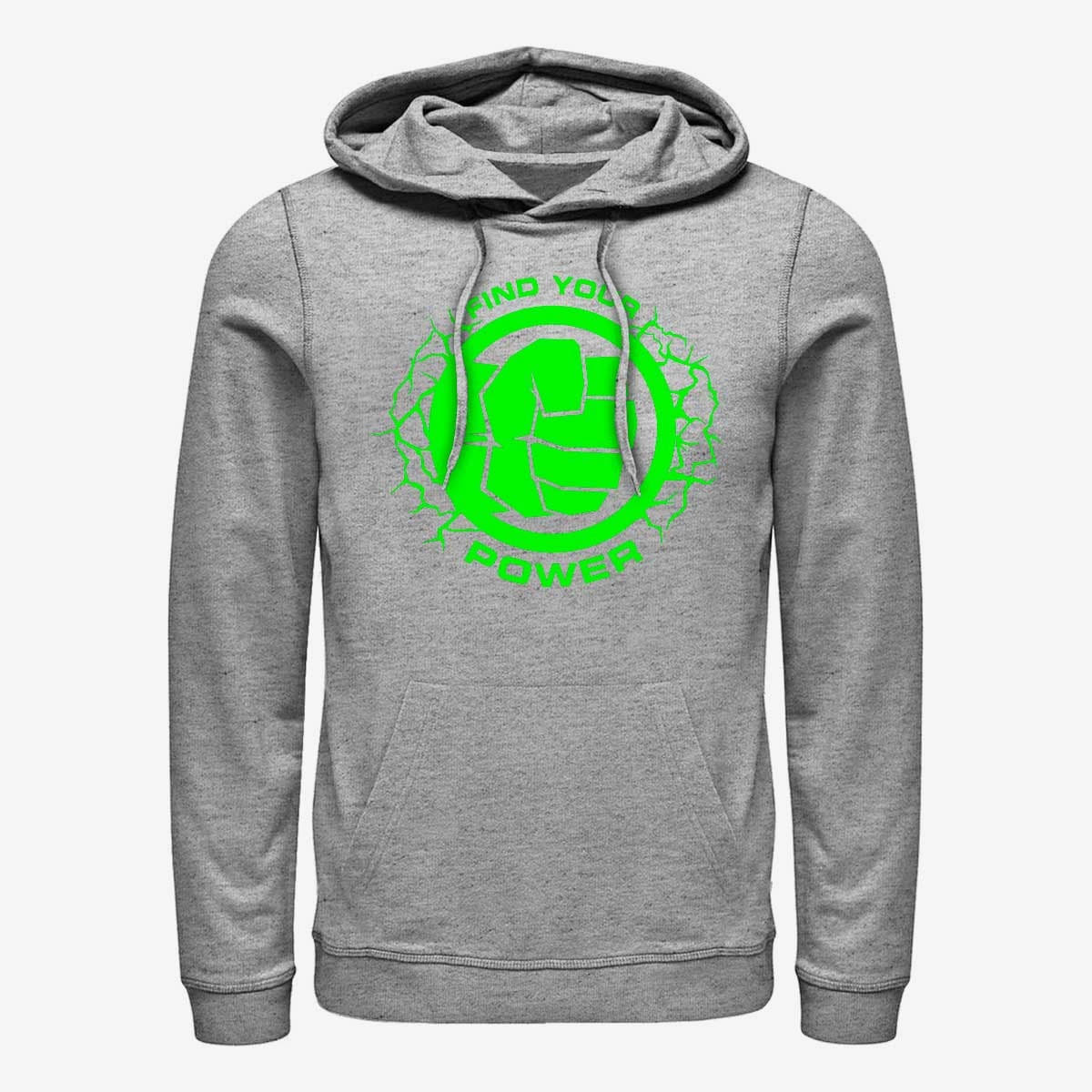Mikiny Merch Marvel Avengers Classic - Power of Hulk Unisex Hoodie Heather Grey