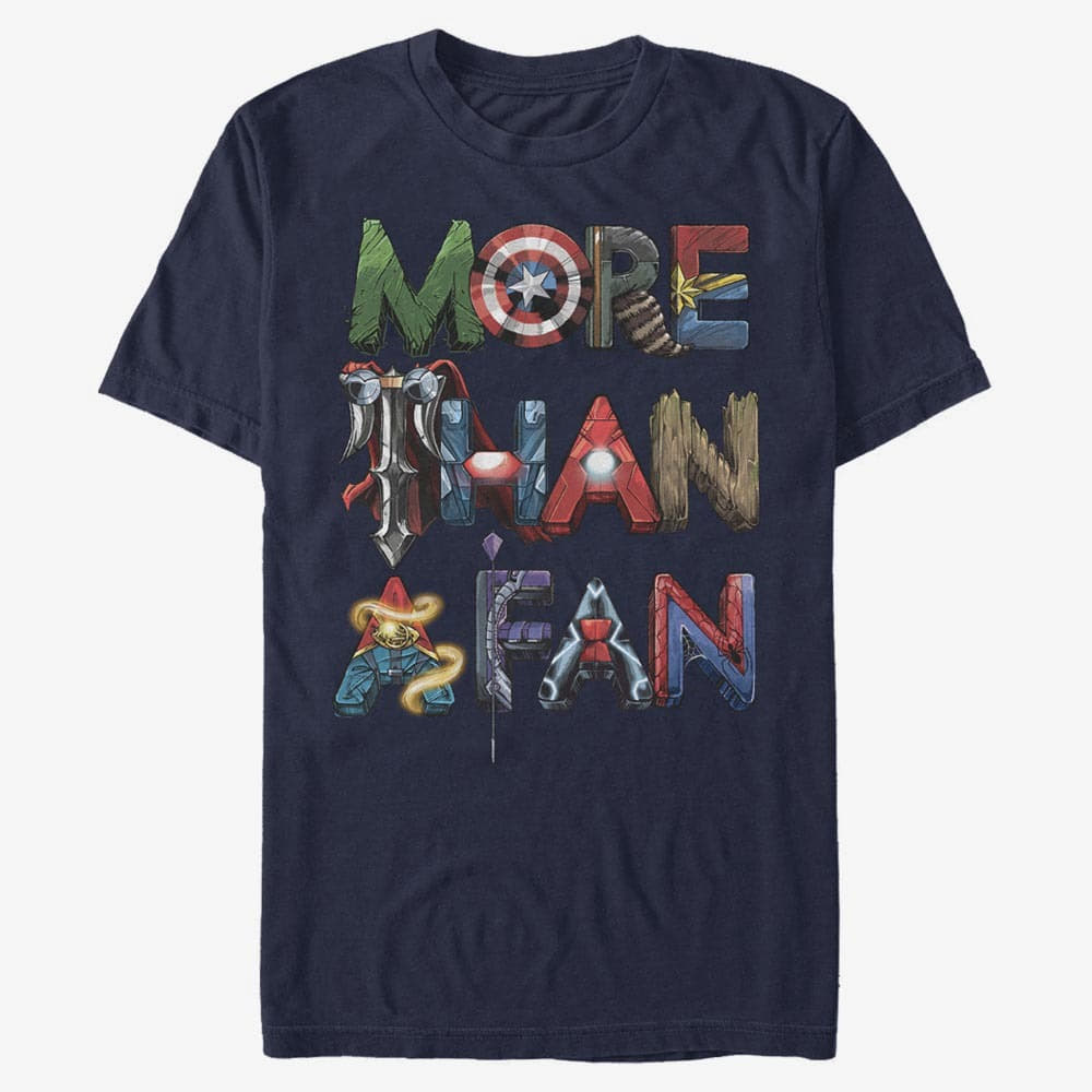 T-shirts Merch Marvel Classic - Marvel Fan Letters Unisex T-Shirt Navy Blue