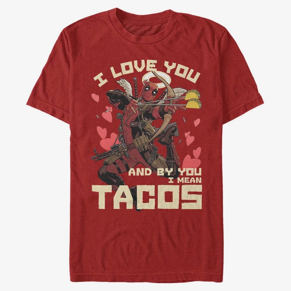 T-särgid Merch Marvel Deadpool - Taco Love Unisex T-Shirt Red