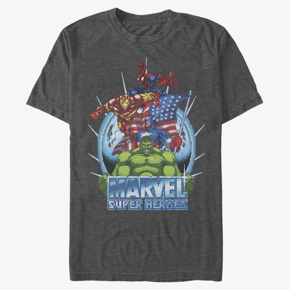 T-shirts Merch Marvel Avengers Classic - Marvel Super Heroes Game Unisex T-Shirt Dark Heather Grey