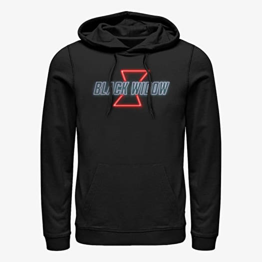 Sweatshirt Merch Marvel - BLACK WIDOW NEON V2 Unisex Hoodie Black