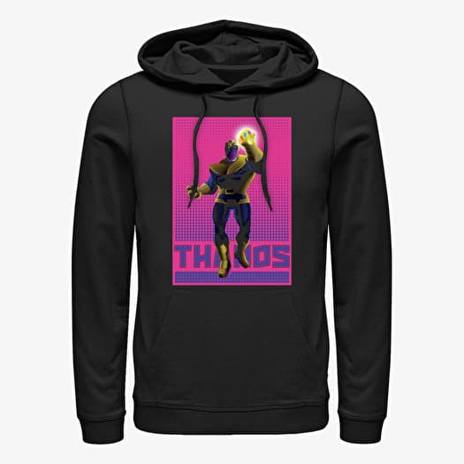 Sweatshirt Merch Marvel - Halftone Thanos Unisex Hoodie Black