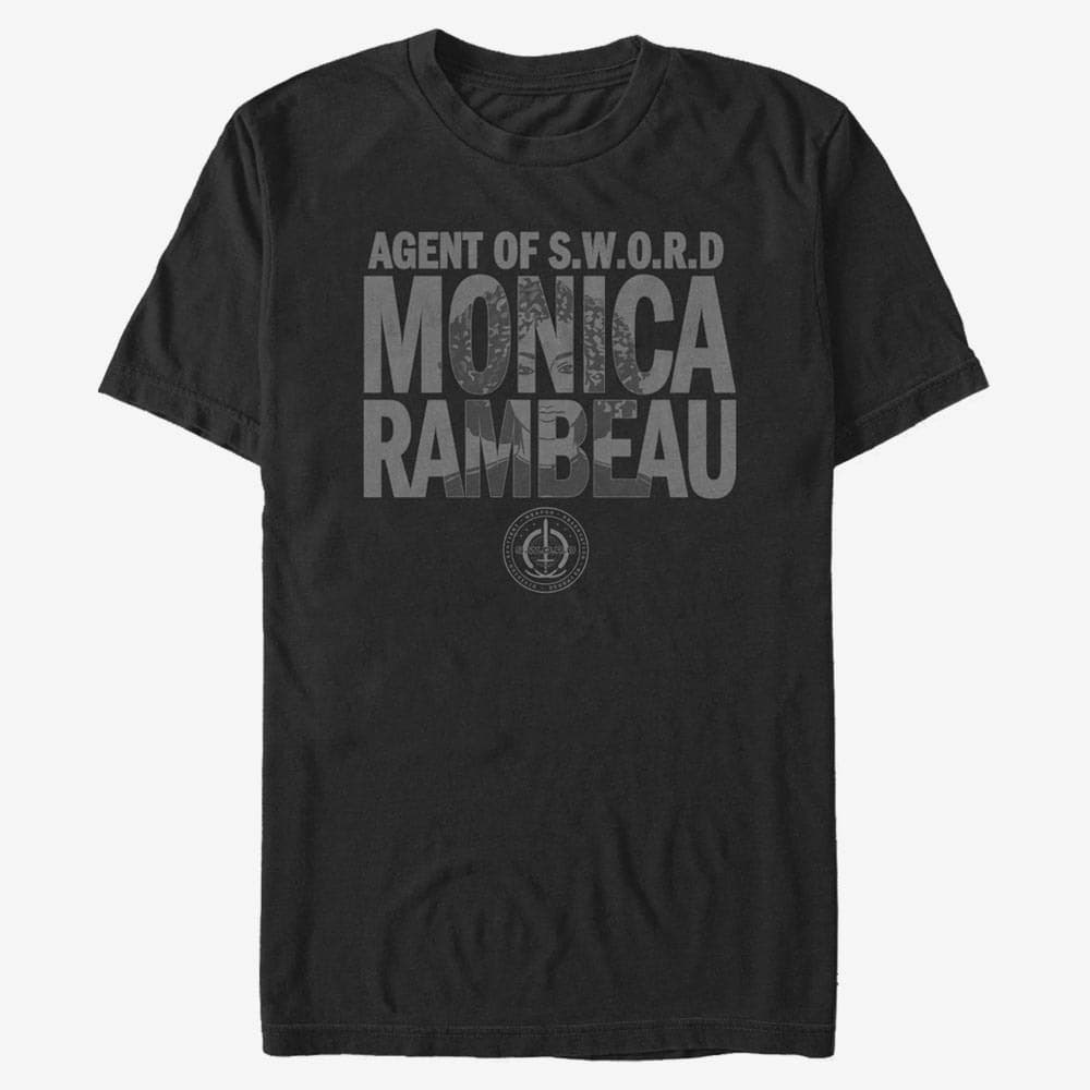 Tričká Merch Marvel WandaVision - Agent Rambeau Unisex T-Shirt Black
