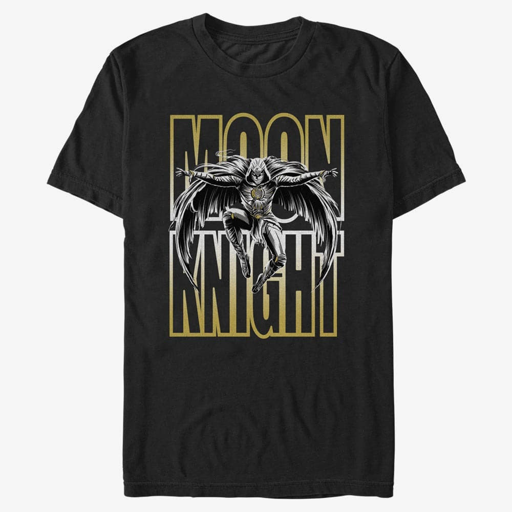 Marškinėliai Merch Marvel Moon Knight - MOON JUMPS Unisex T-Shirt Black