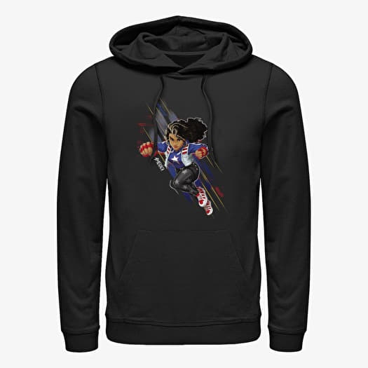 Sweatshirt Merch Marvel - America Action Pose Unisex Hoodie Black
