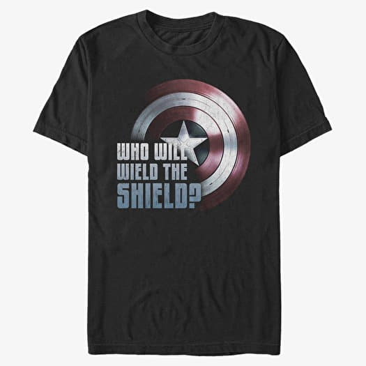 Тениска Merch Marvel The Falcon and the Winter Soldier - Wielding the Shield Unisex T-Shirt Black