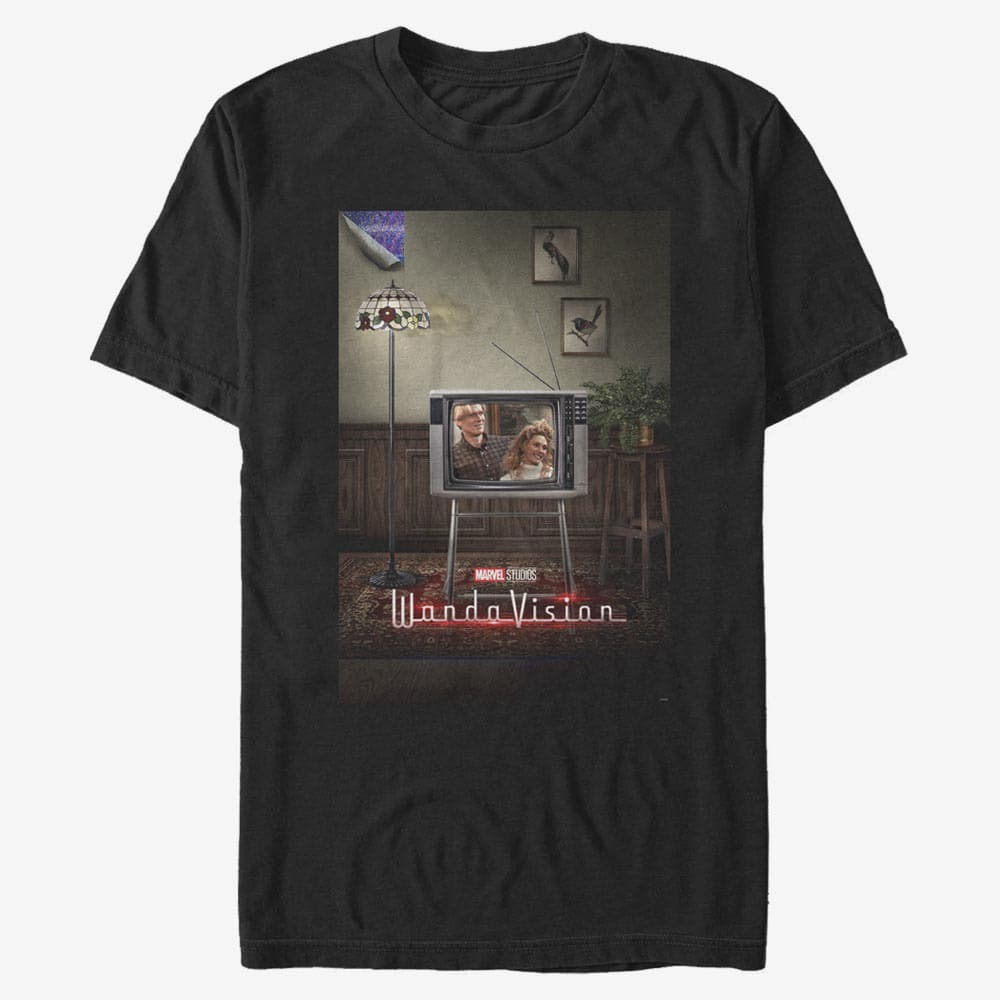 Μπλουζάκια Merch Marvel WandaVision - WV Poster 80s Unisex T-Shirt Black