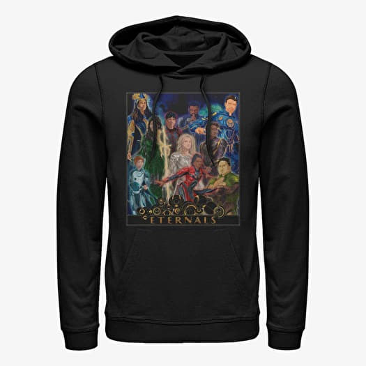 Mikina Merch Marvel The Eternals - ETERNALS GOLD FRAME POSTER Unisex Hoodie Black
