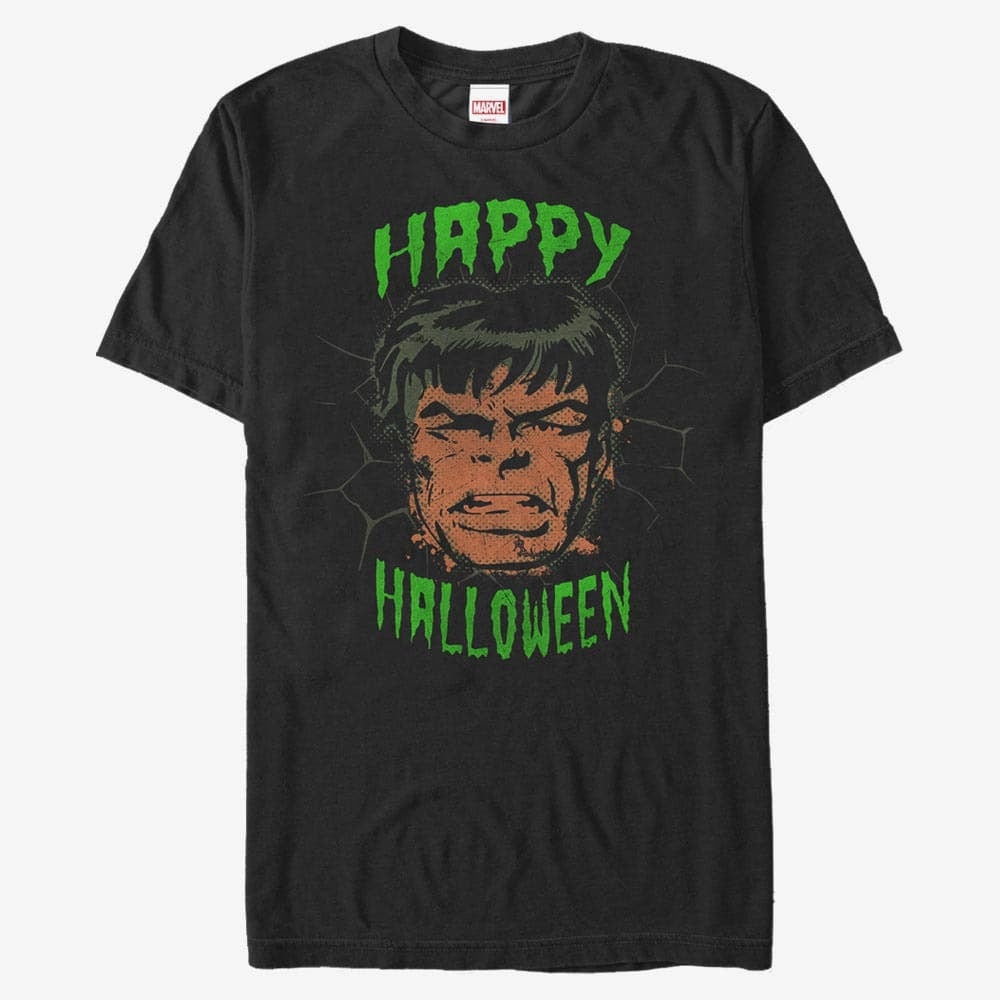 T-Shirts Merch Marvel Avengers Classic - HulkFace Halloween Unisex T-Shirt Black
