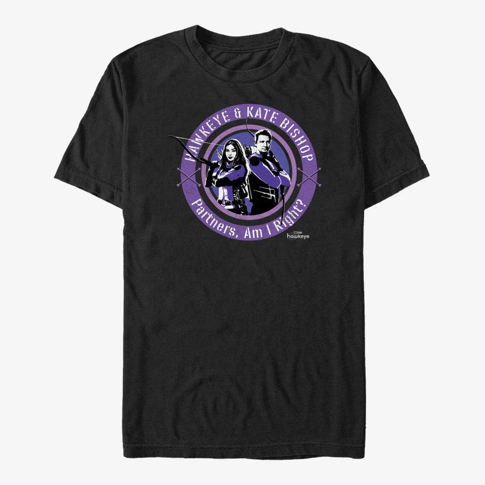 Marškinėliai Merch Marvel Hawkeye - Hawkeye Kate Stamp Unisex T-Shirt Black