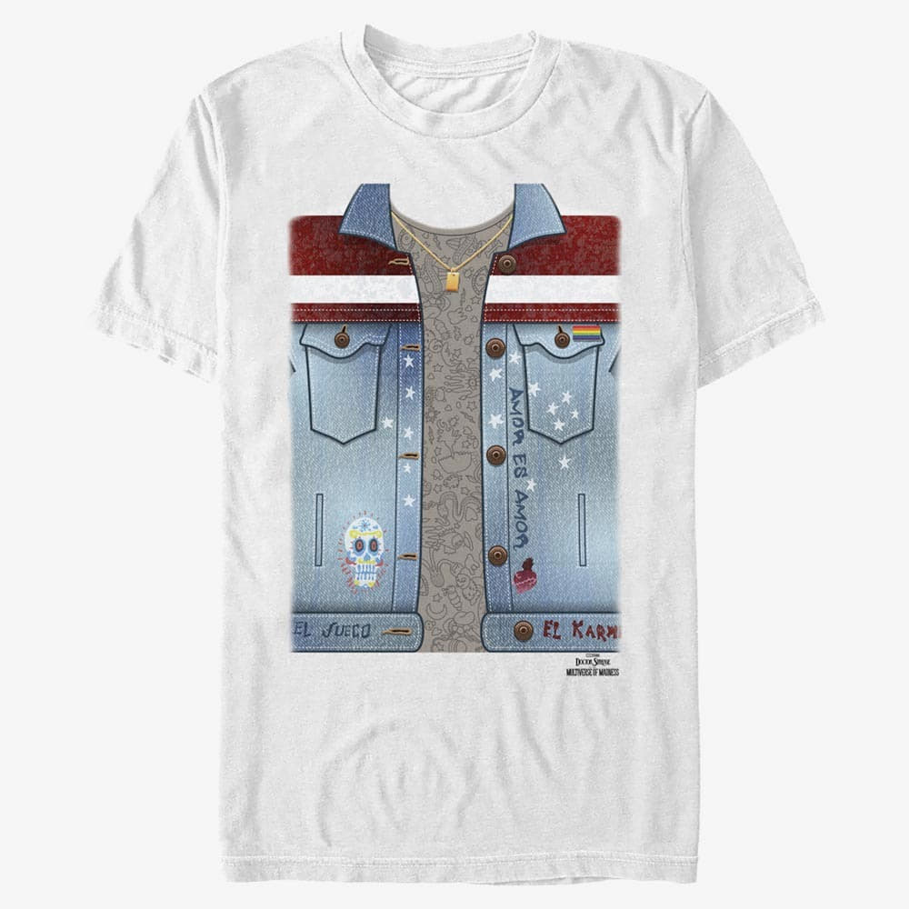 Marškinėliai Merch Marvel Doctor Strange 2 - America Chavez Costume Unisex T-Shirt White