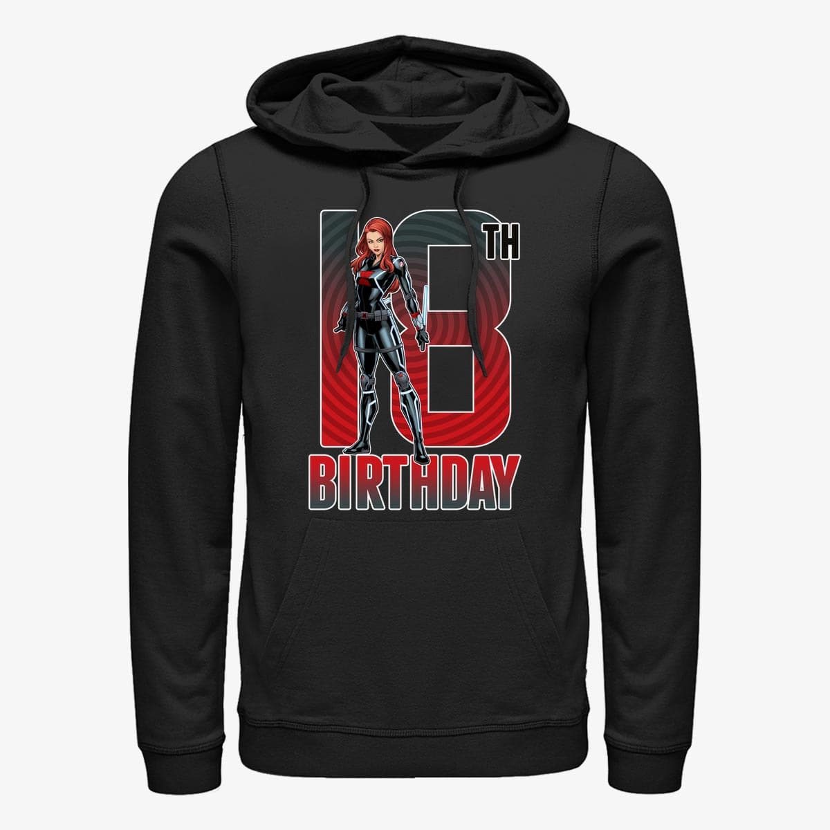 Puloverji   Merch Marvel Avengers Classic - Black Widow 18th Bday Unisex Hoodie Black