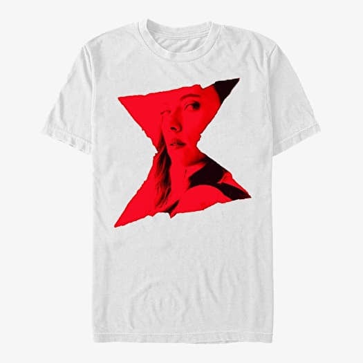 T-shirt Merch Marvel Black Widow: Movie - Logo Overlay Unisex T-Shirt White