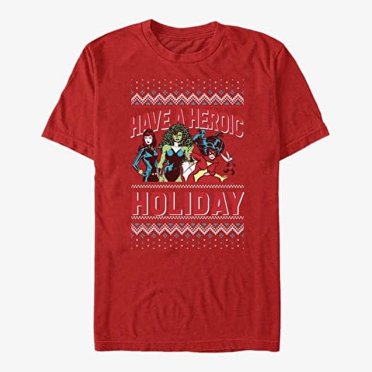 T-shirt Merch Marvel Avengers Classic - Heroic Holiday Unisex T-Shirt Red