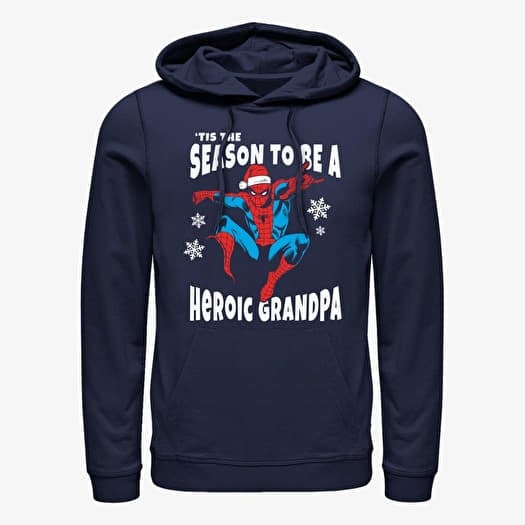 Sweatshirt Merch Marvel Spider-Man Classic - Heroic Grandpa Unisex Hoodie Navy Blue