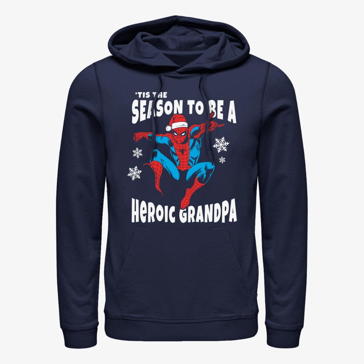 Sweatshirts Merch Marvel Spider-Man Classic - Heroic Grandpa Unisex Hoodie Navy Blue