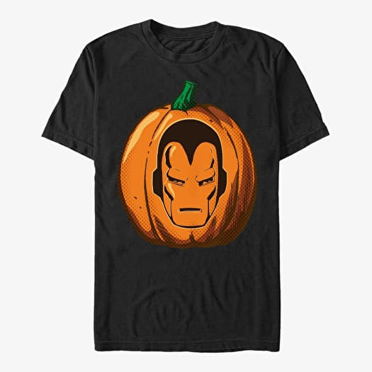 T-shirt Merch Marvel Avengers Classic - Iron Pumpkin Unisex T-Shirt Black