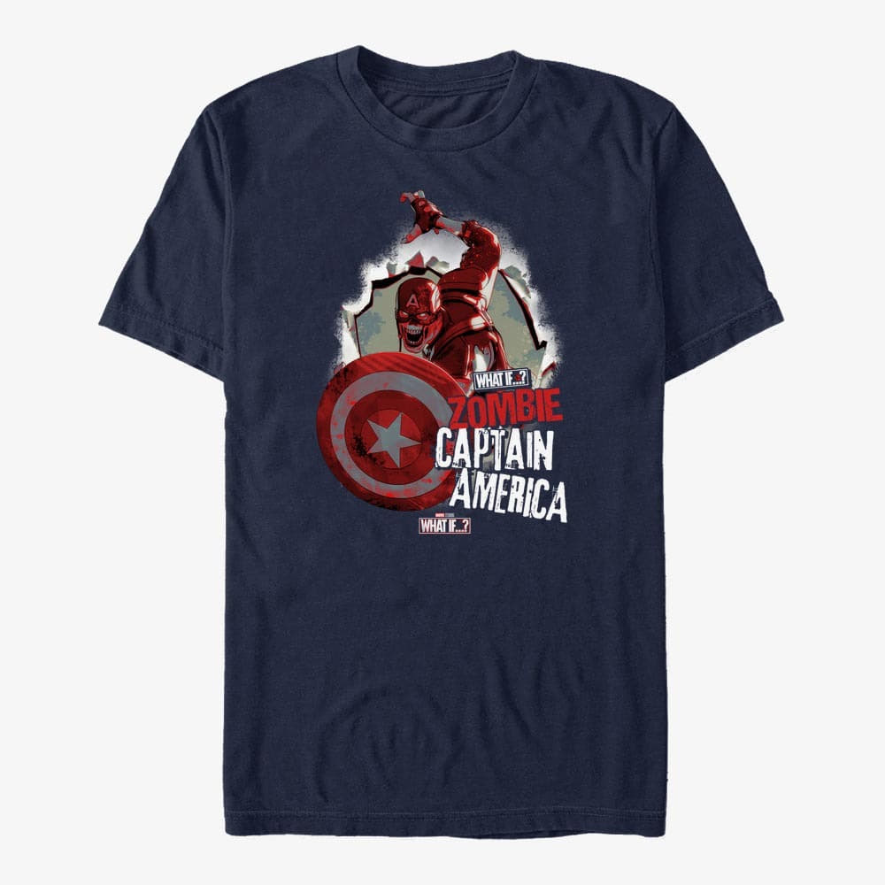 T-shirts Merch Marvel What If...? - ZOMBIE CAP POSTER Unisex T-Shirt Navy Blue