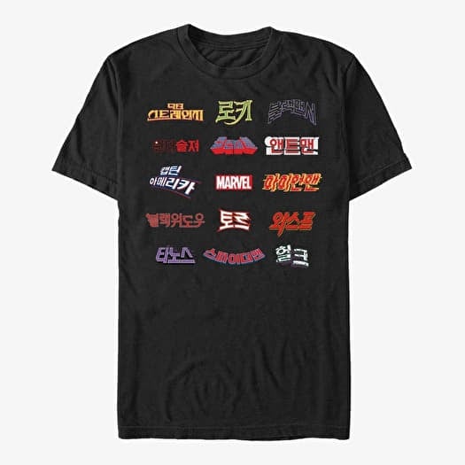 T-shirt Merch Marvel - Korean Logo Unisex T-Shirt Black