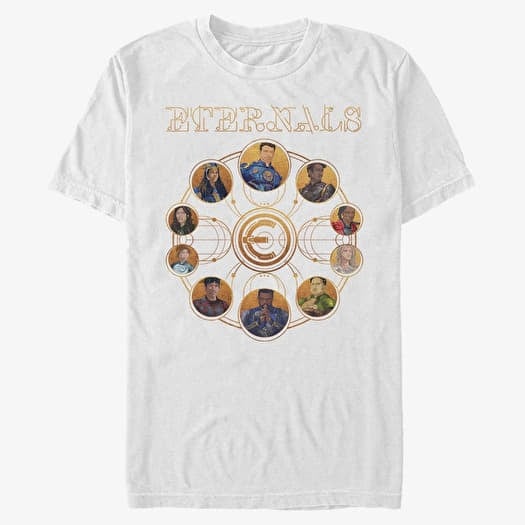 Tričko Merch Marvel: Eternals - ETERNALS CIRCULAR GOLD Unisex T-Shirt White
