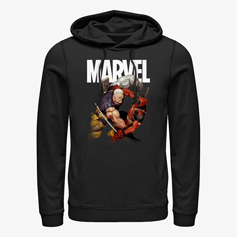 Merch Marvel Deadpool - Deadpool Fight Unisex Hoodie Black