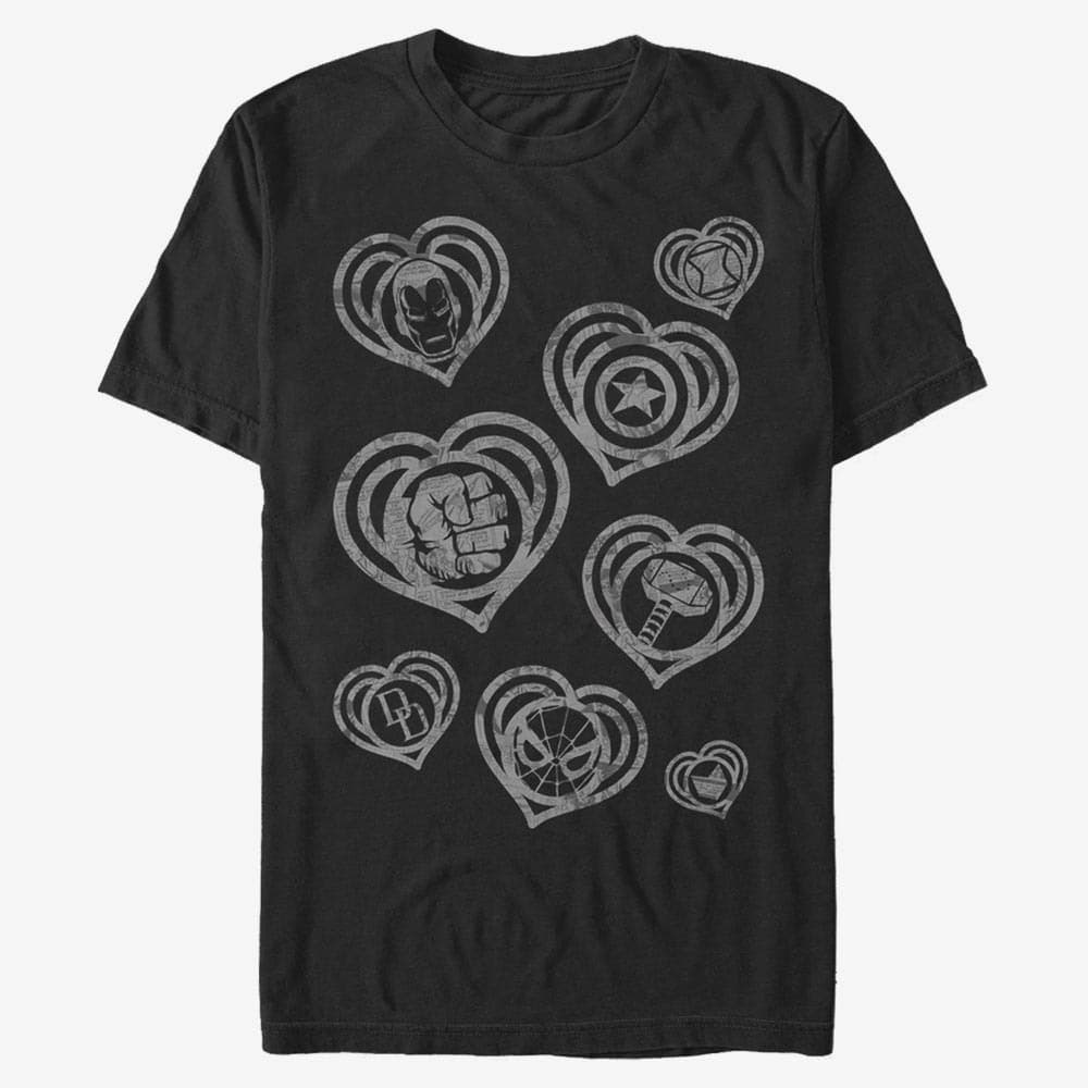 T-shirts Merch Marvel - Hearty Marves Unisex T-Shirt Black